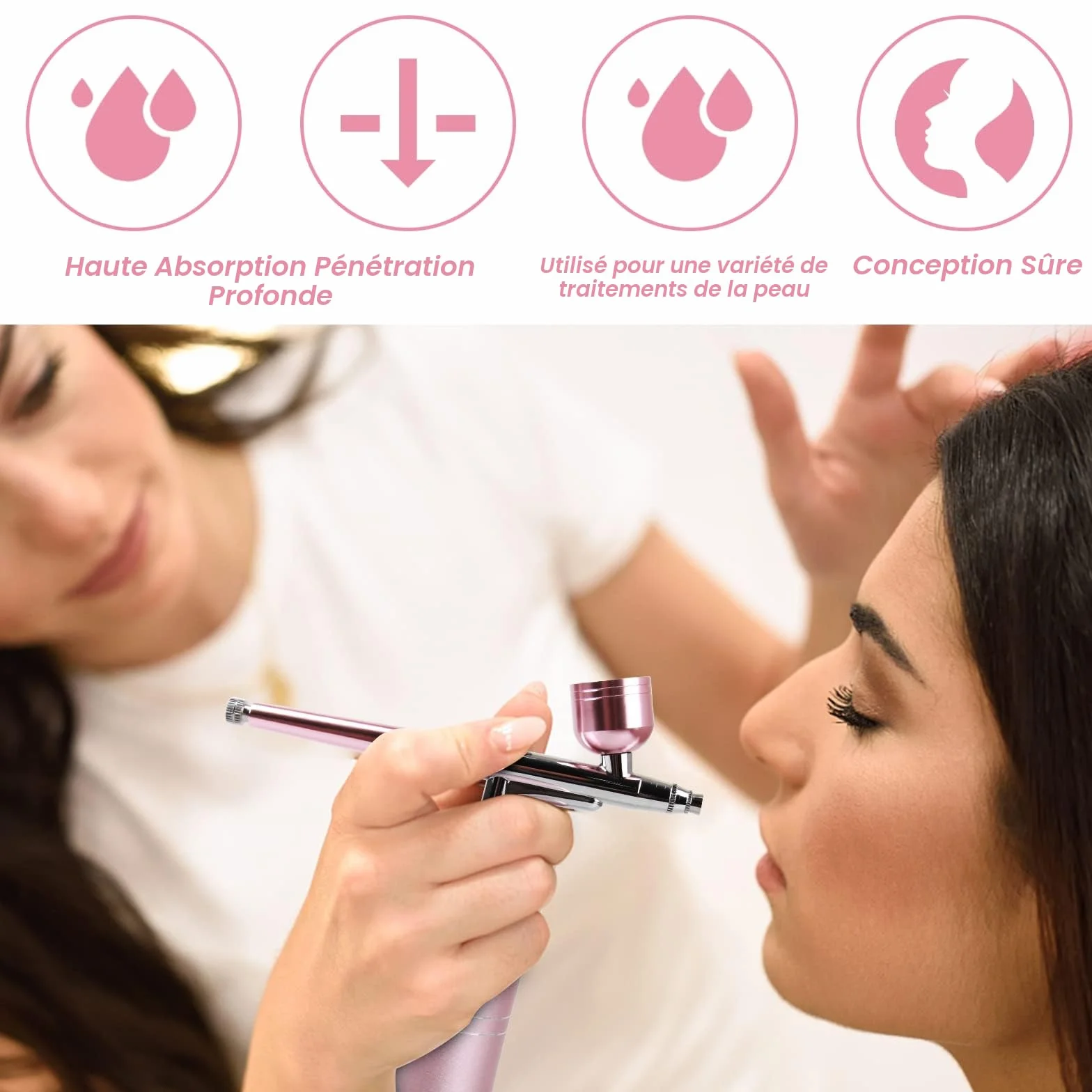 Airbrush Kit Rechargeable Cordless Airbrush Compressor Auto Handheld Airbrush Gun Portable Wireless Air Brush for Nail Art Cake Decor Makeup Model Painting