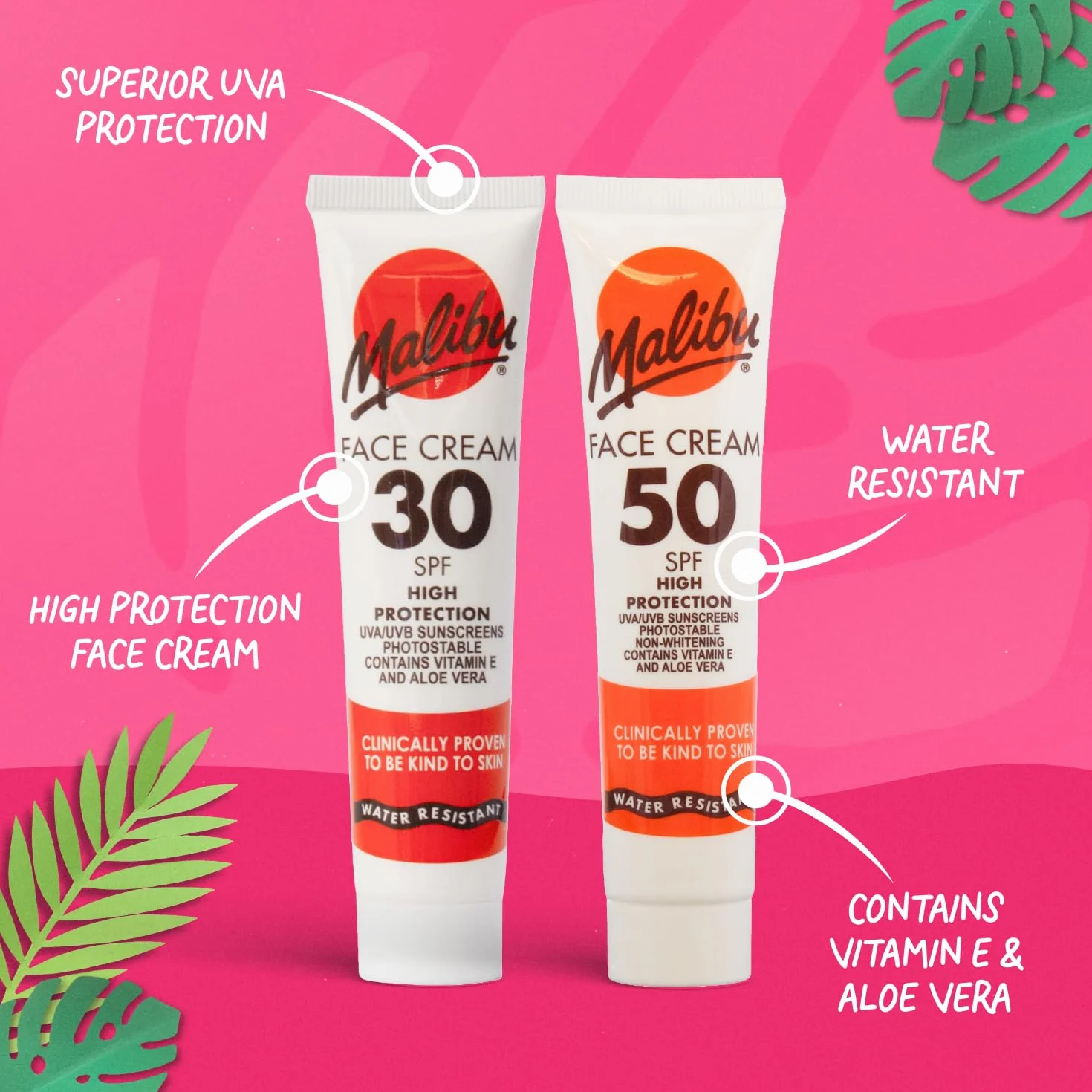 Malibu Face Lotion Plus Lipbalm SPF30