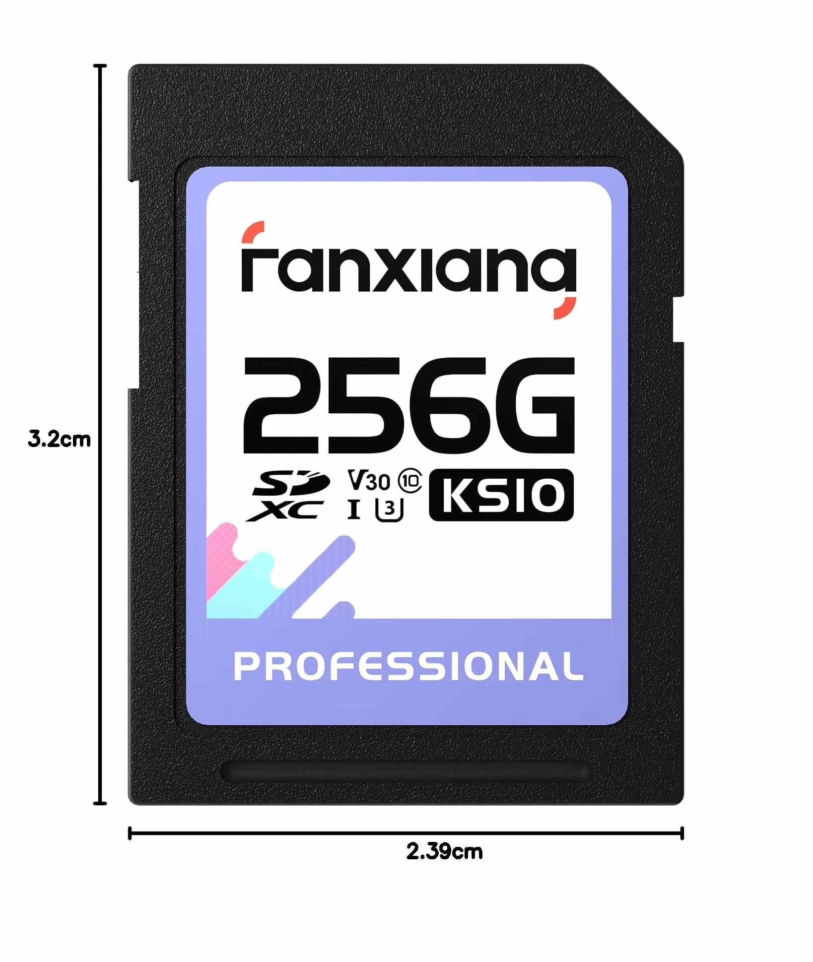 Fanxiang Carte SD 256 Go 100 Mo/s SDXC UHS-I V30 U3 Classe 10 pour Appareil Photo Vidéos 4K UHD