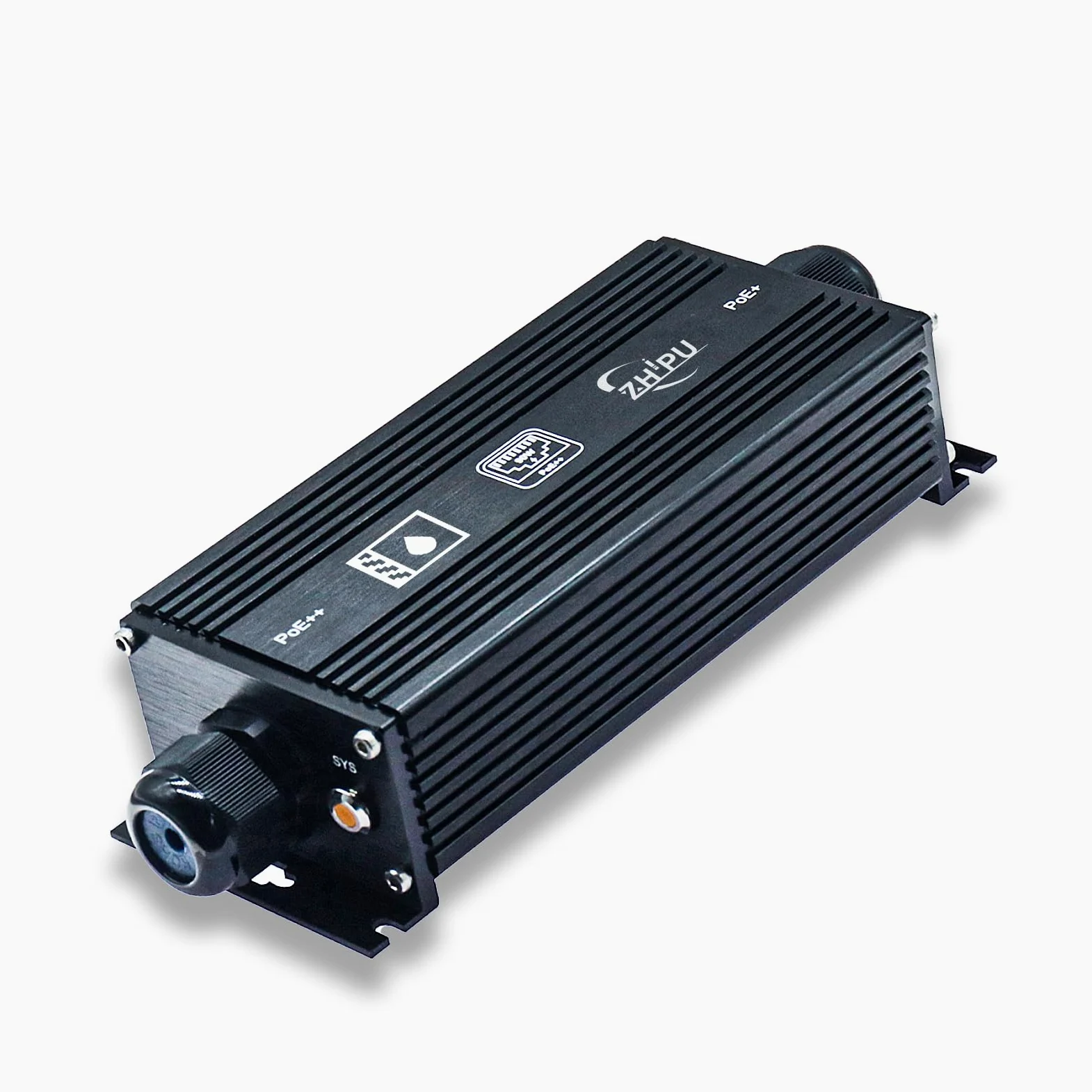 Prolongateur PoE Gigabit étanche IP67, haute puissance 90 W, Ethernet 1000 Mbps, portée de 100 m, -40 °C à 80 °C, pour surveillance de sécurité et ingénierie de réseau
