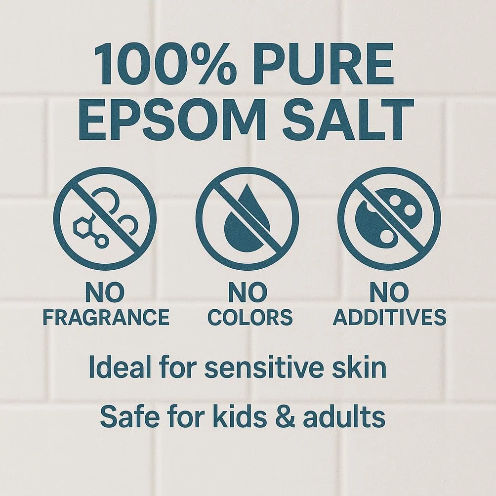 GiDeli Epsom Sel de bain sulfate de magnésium 3 kg qualité pharmaceutique seau pur naturel