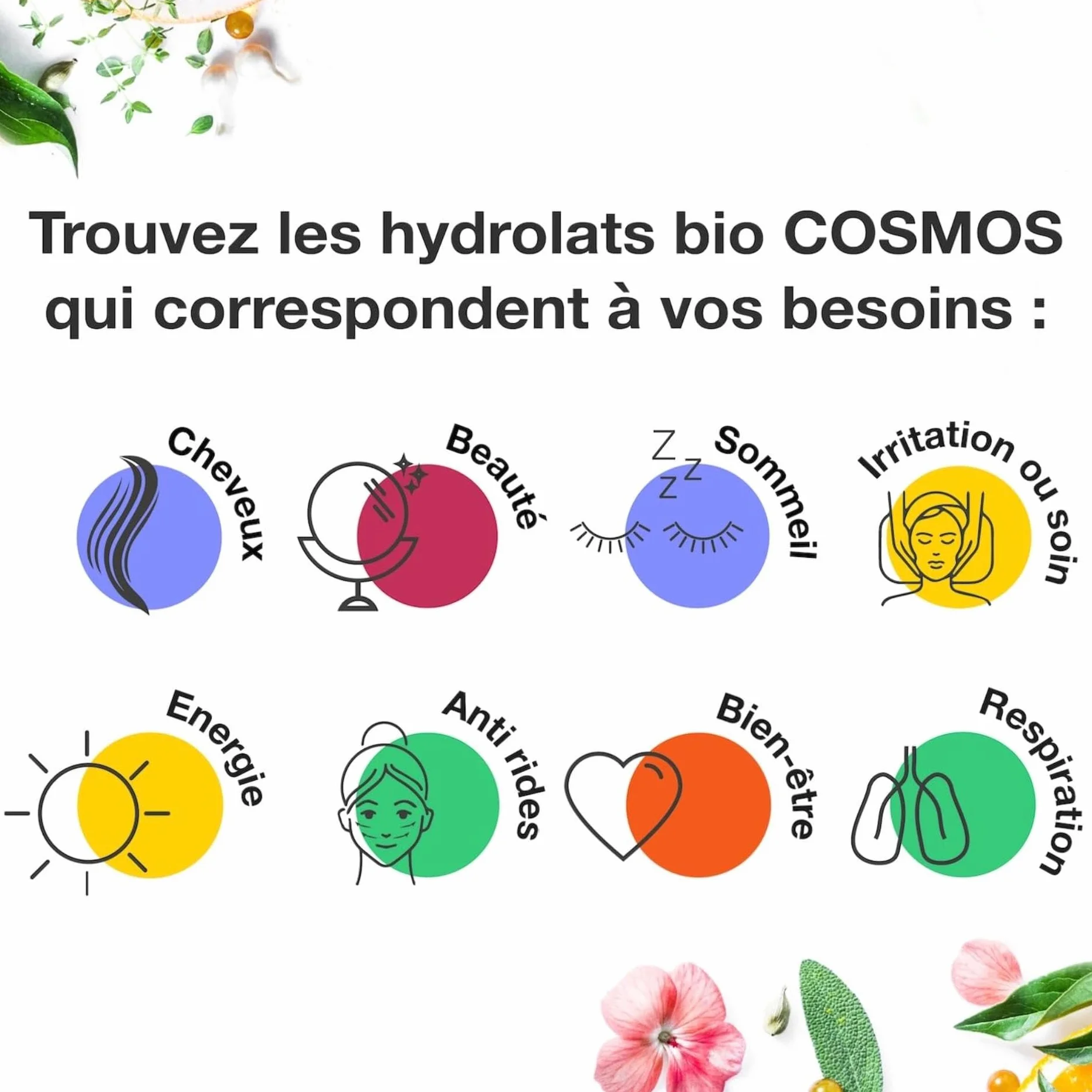 Hydrolat de Menthe Poivrée COSMOS 100ml Pur Rafraîchissant Peaux Ternes Fatiguées