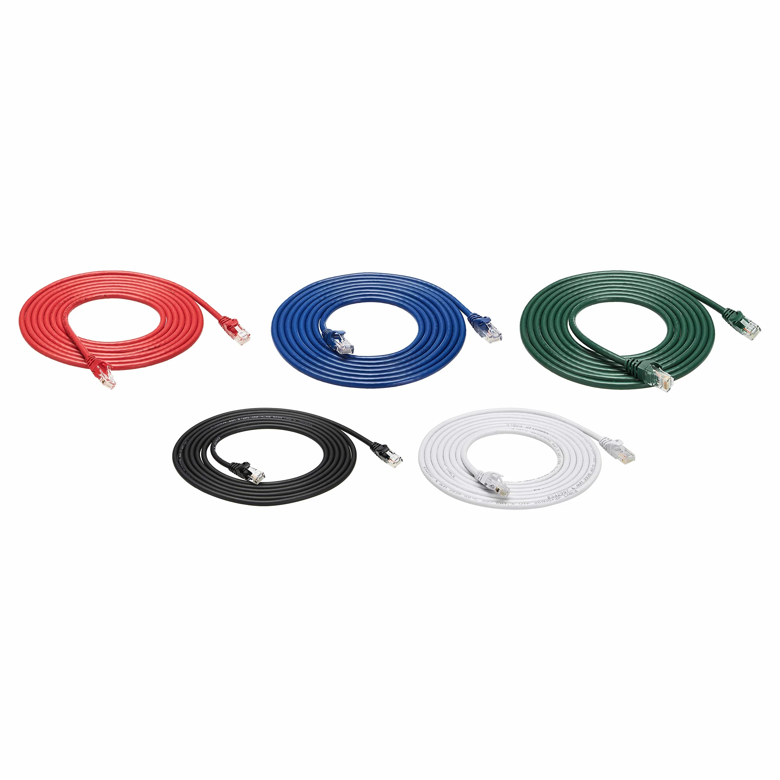 Amazon Basics Câble Ethernet Cat 6 RJ45 3 m Lot de 5 Noir
