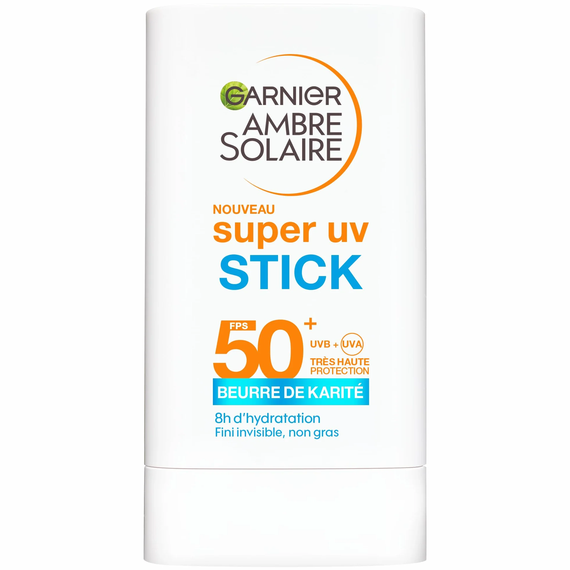 GARNIER Ambre Solaire Super UV Stick SPF 50+ Visage Zones Sensibles Protection Solaire Invisible 18GR