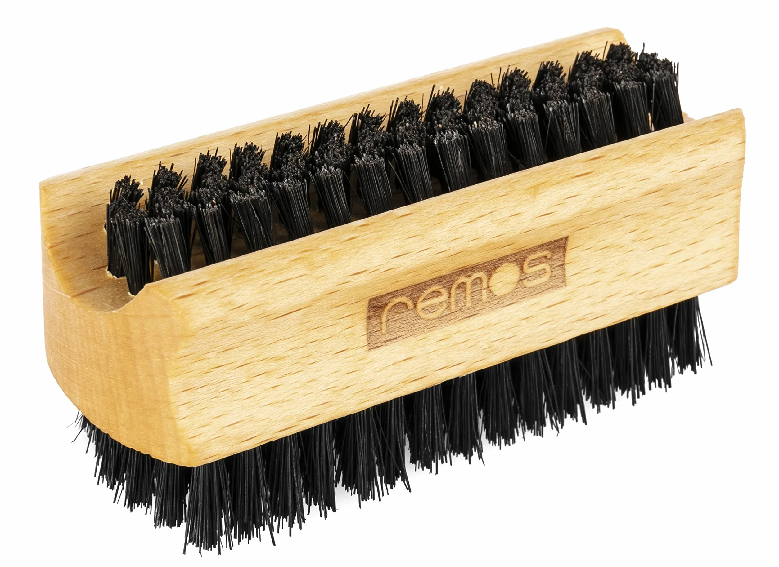 REMOS Brosse à main et ongles poils sanglier bois hêtre deux côtés