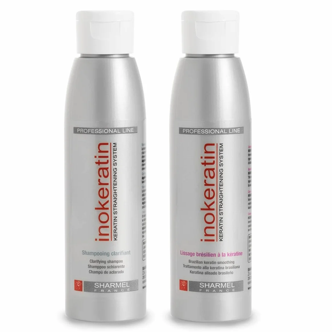 Kit de lissage brésilien kératine huile d'argan sans formol fabriqué en France 2x125 ml