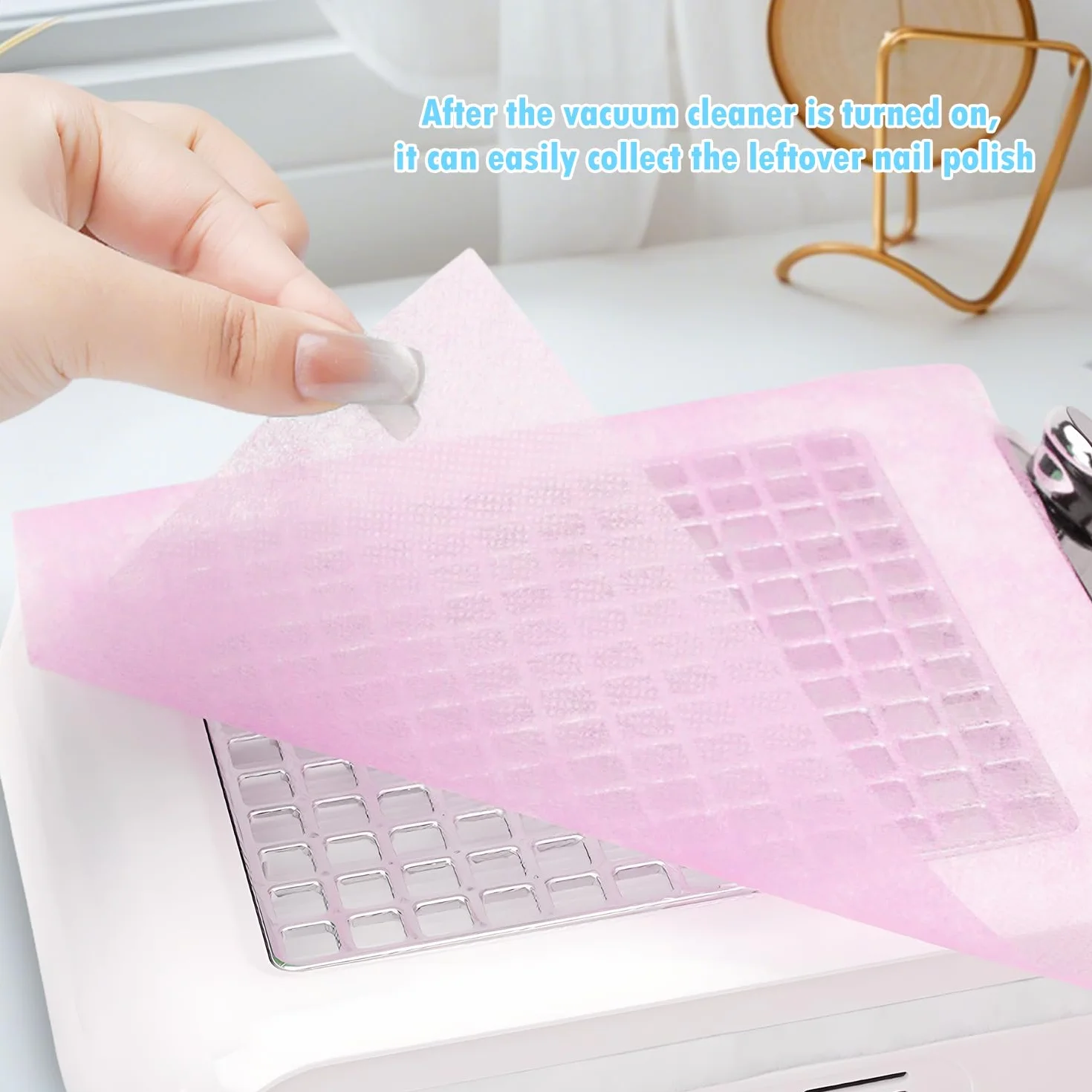 Papier filtre collecteur de poussière pour ongles, lot de 200 feuilles, filtres portables pour salon de manucure