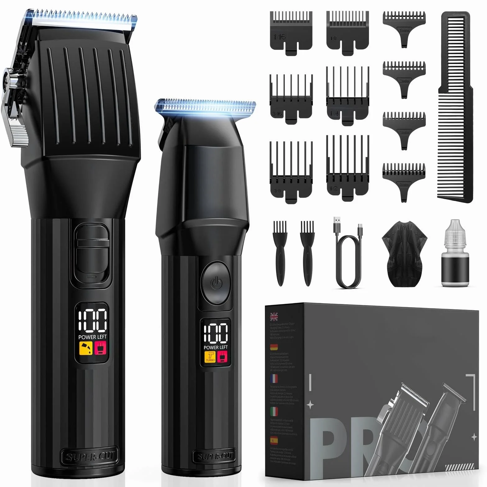 Tondeuse Cheveux Hommes Professionnelle Kit Coupe Cheveux Barbe