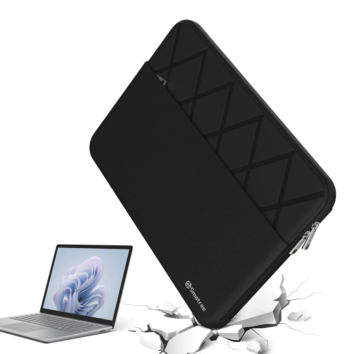 Smatree Housse pour Ordinateur Portable 13,8 Pouces pour Microsoft Surface Laptop 2024/Surface Laptop pour Business Copilot+ PC, 13 Pouces étui de Protection avec Poche pour Accessoires (E437)