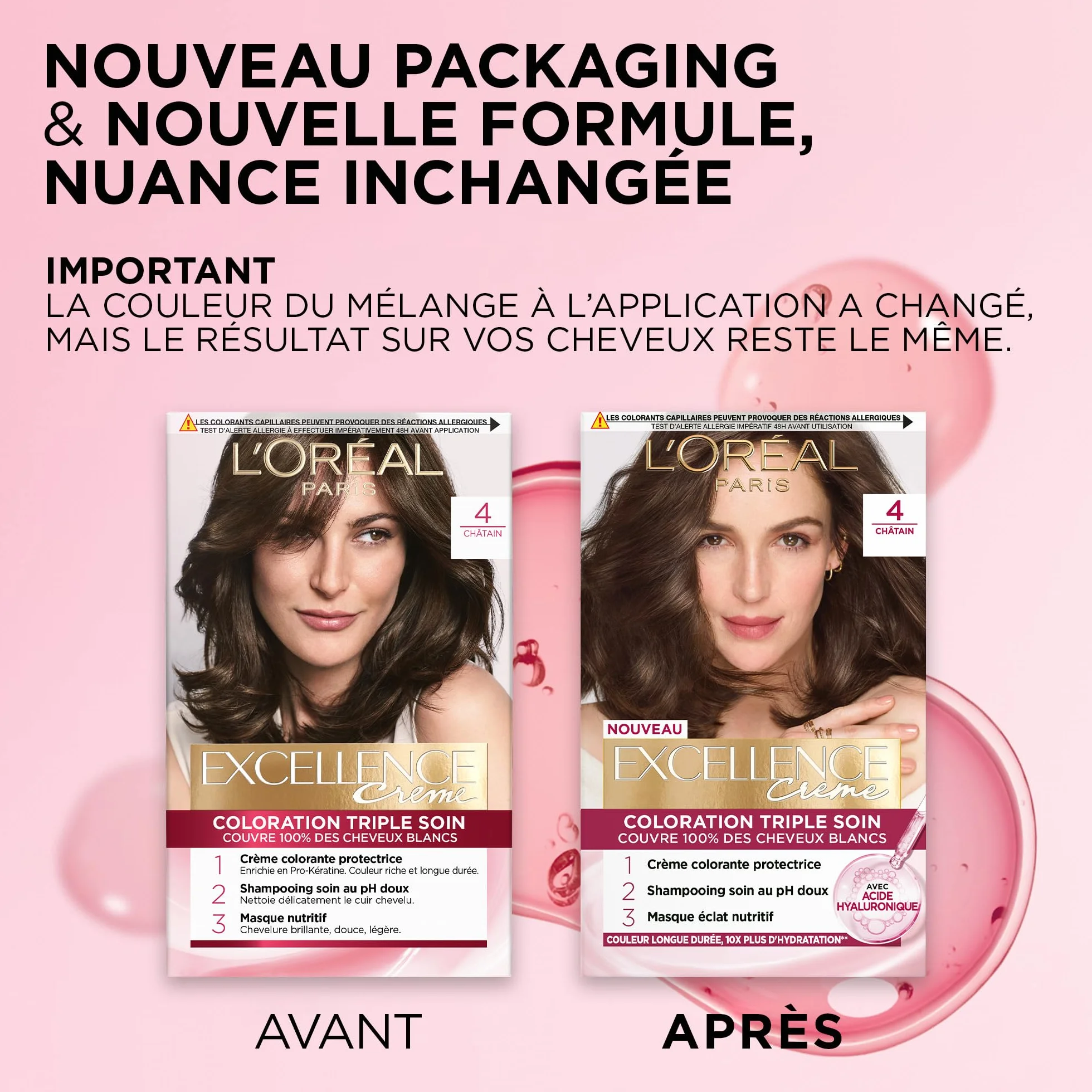 L’ORÉAL PARIS Excellence Crème Coloration Cheveux Permanente Châtain Clair Doré 5.3 Couvre 100% Cheveux Blancs