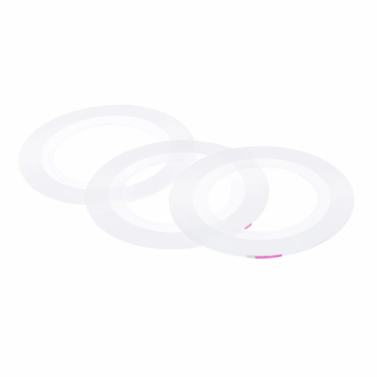 Rubans Autocollants Ligne Ongle Brillants Couleurs Métallisées Diy Manucure Pédicure Blanc 3pièces
