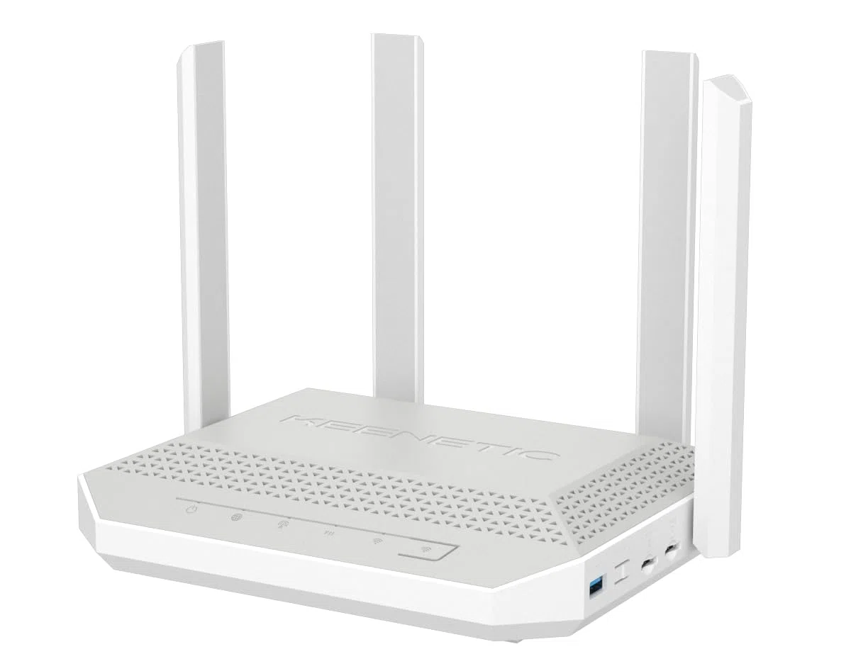 Keenetic Hopper Routeur modem 4G+ AX3000 Mesh Wi-Fi 6-4G+ avec 2 emplacements SIM, un commutateur intelligent Gigabit 5 ports et un port USB 3.0 multifonction