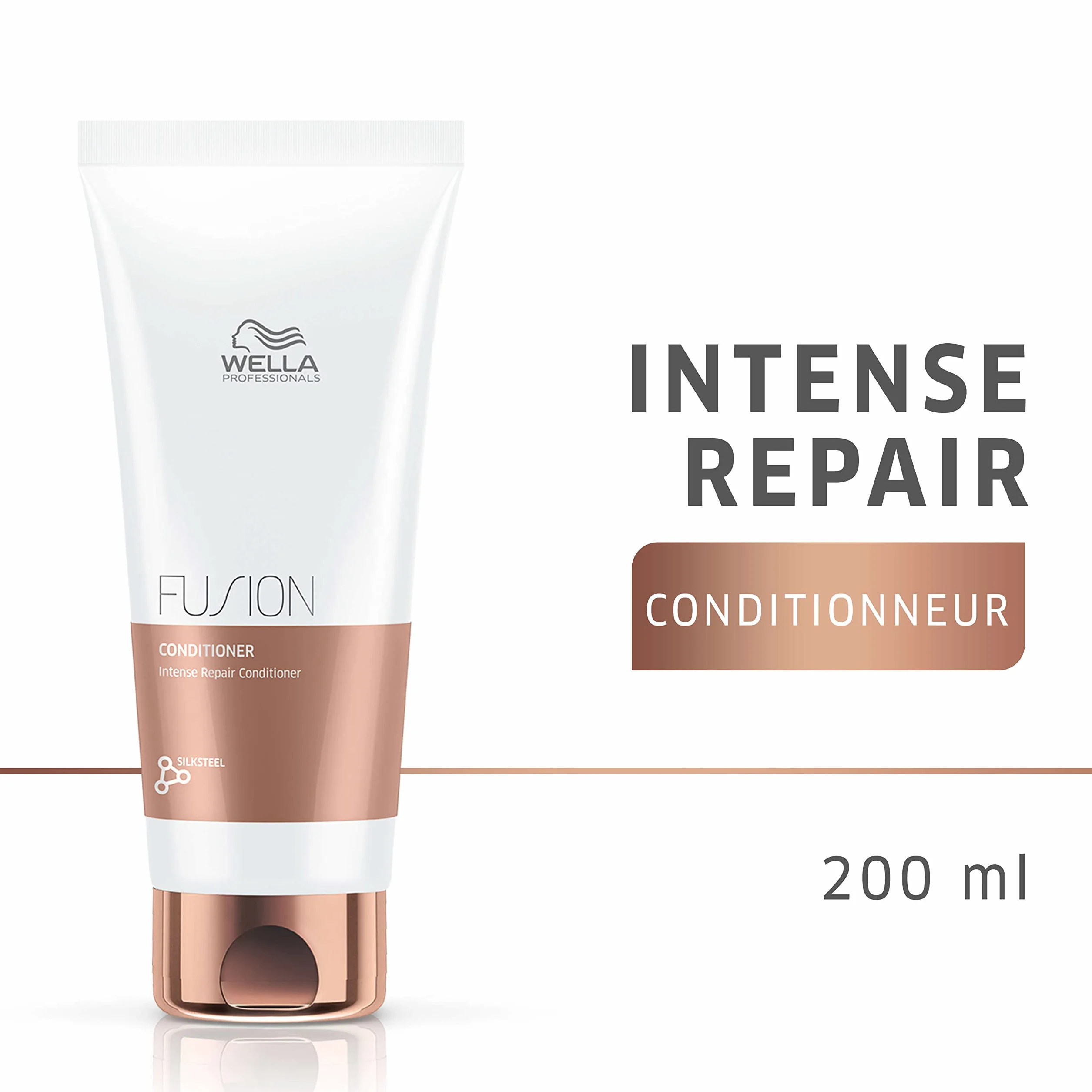 Wella Professionals Fusion Après-Shampoing Réparation Intense Démêlant Lissant Cheveux Abîmés 200ml