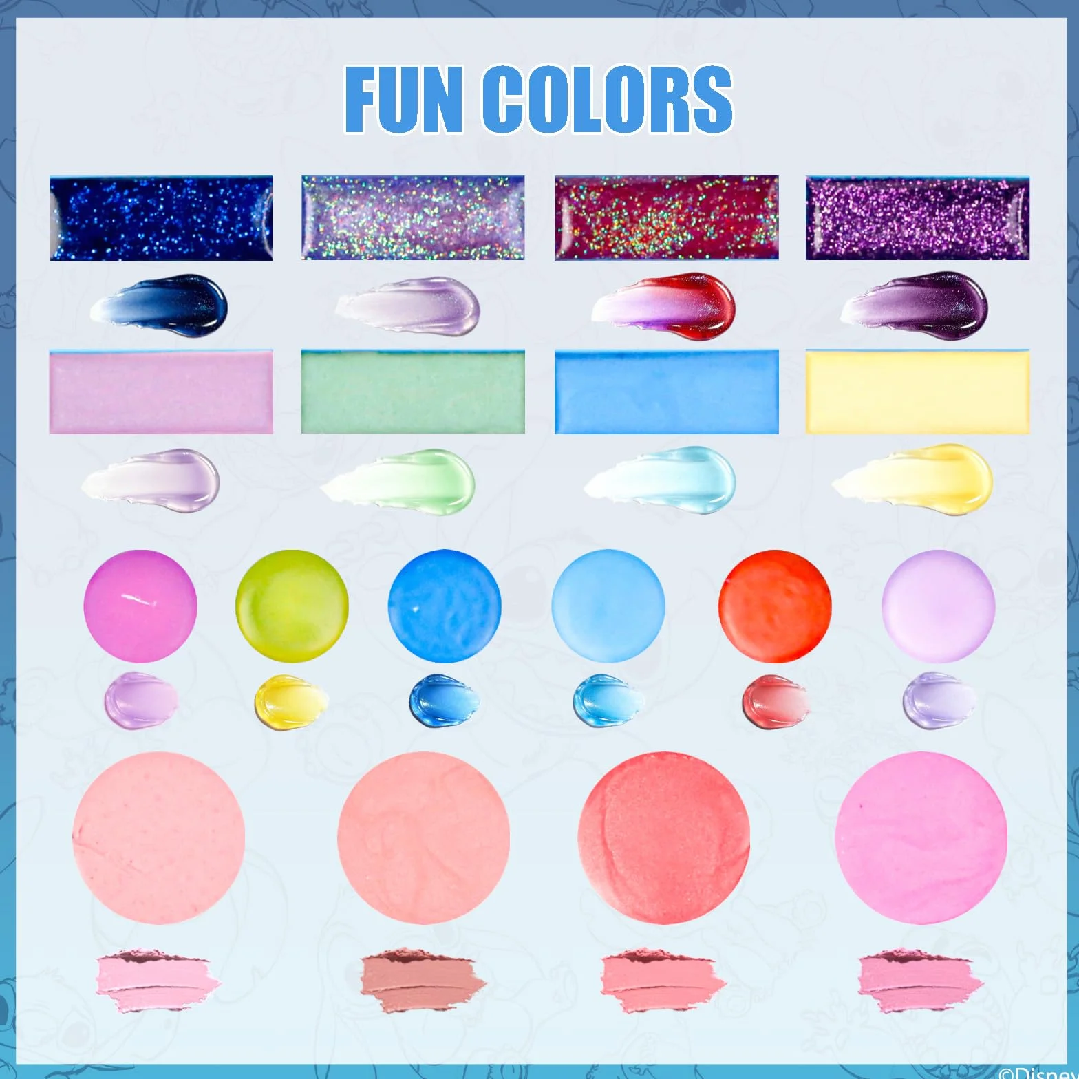 Coffret Maquillage Gloss Ombres Blush Pinceaux Portable Stitch